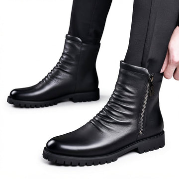 Botas de Cuero Pulido para Hombre