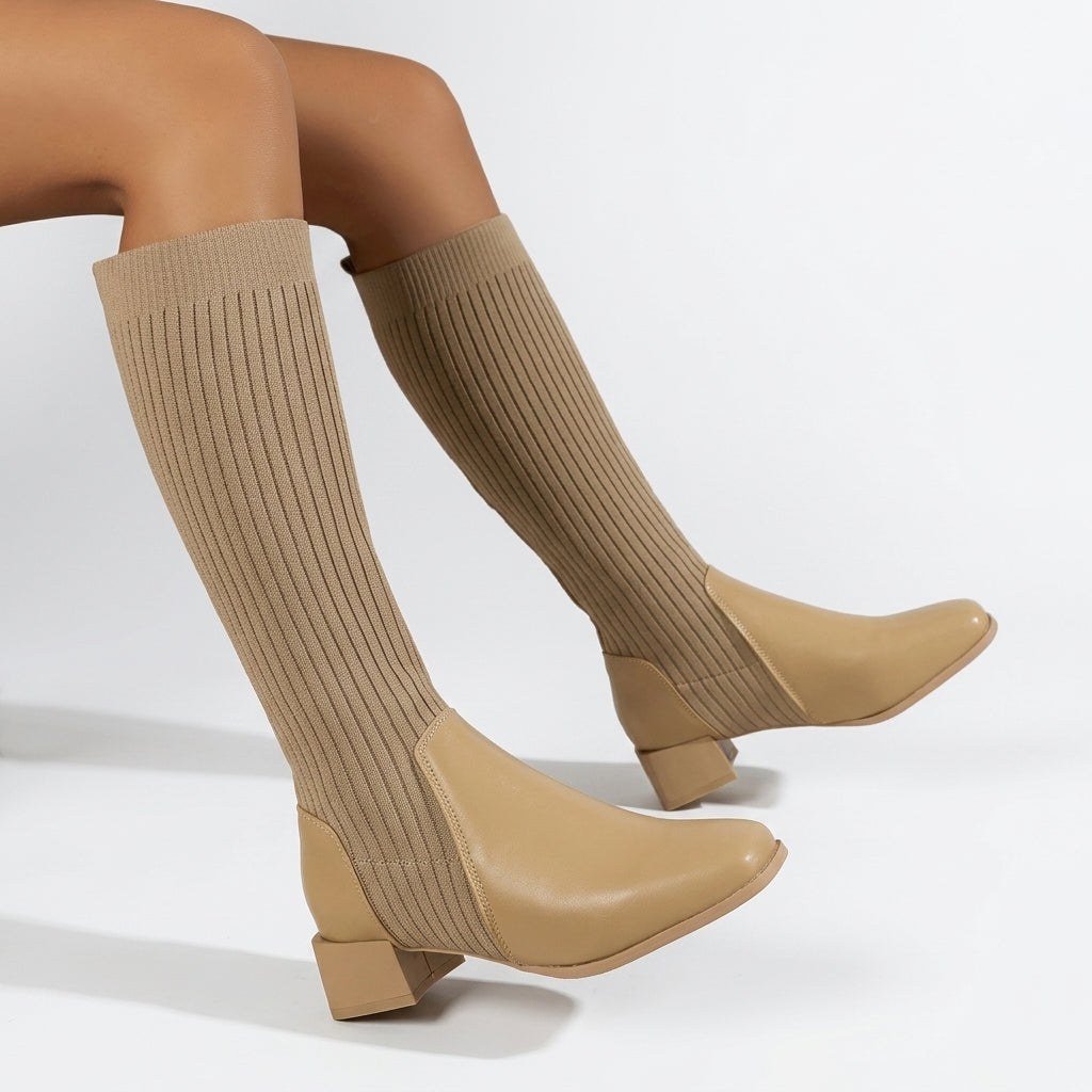 Botas de Cuero Altas hasta la Rodilla para Mujer