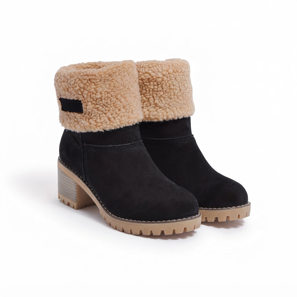Botas de Tobillo con Tacón Acogedor para Mujeres