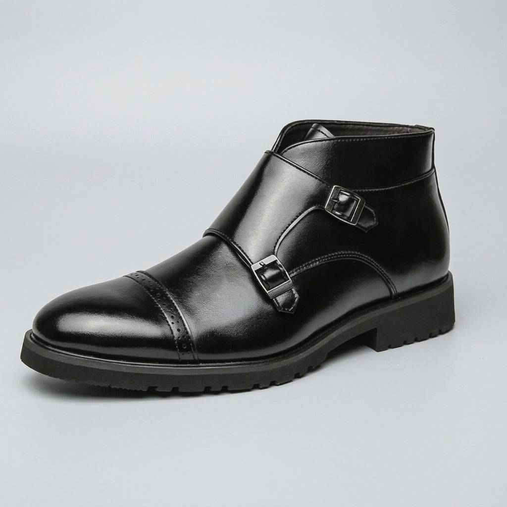 Botas de Cuero para Hombre con Hebilla Monk
