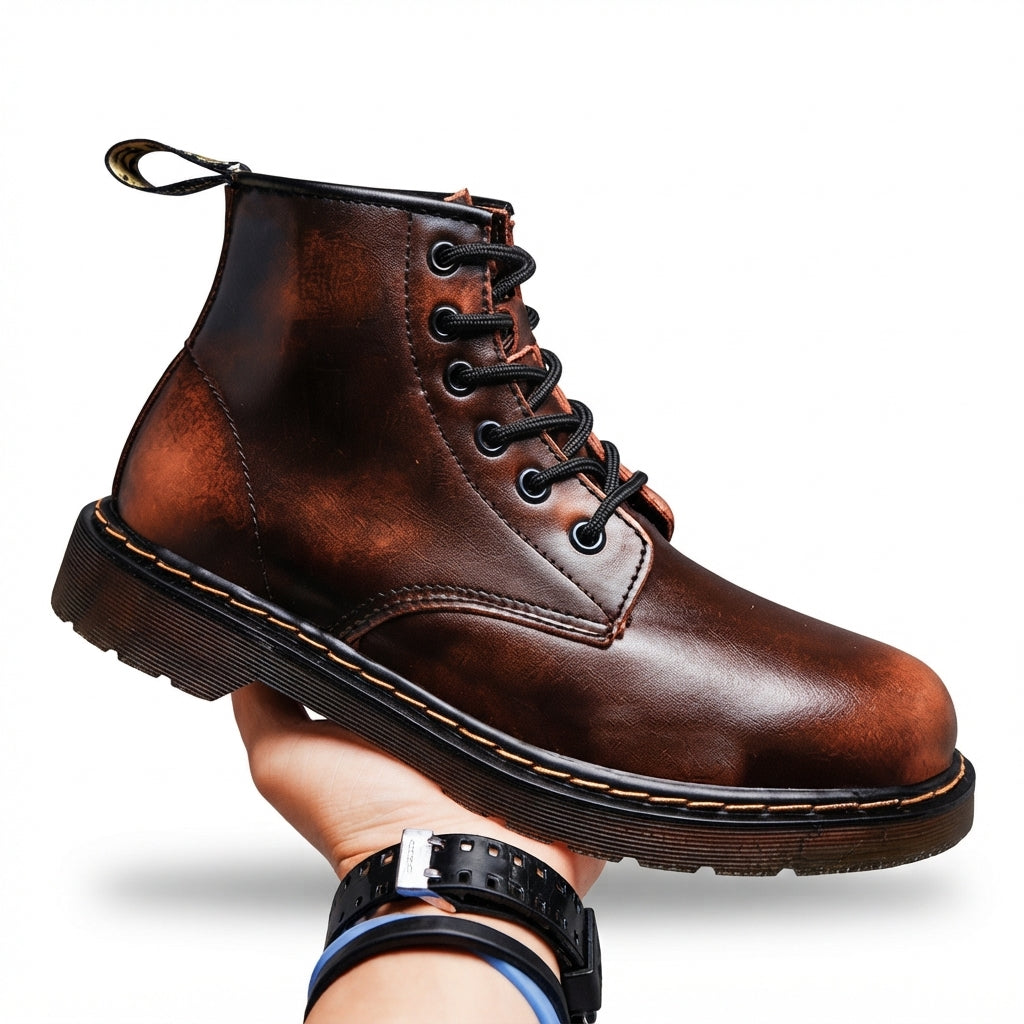 Botas de Combate de Cuero para Hombre