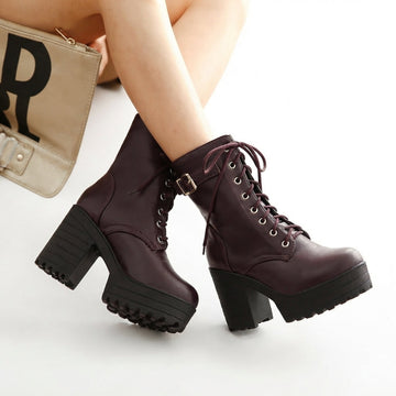 Botines de Tacón con Plataforma Chic para Mujeres