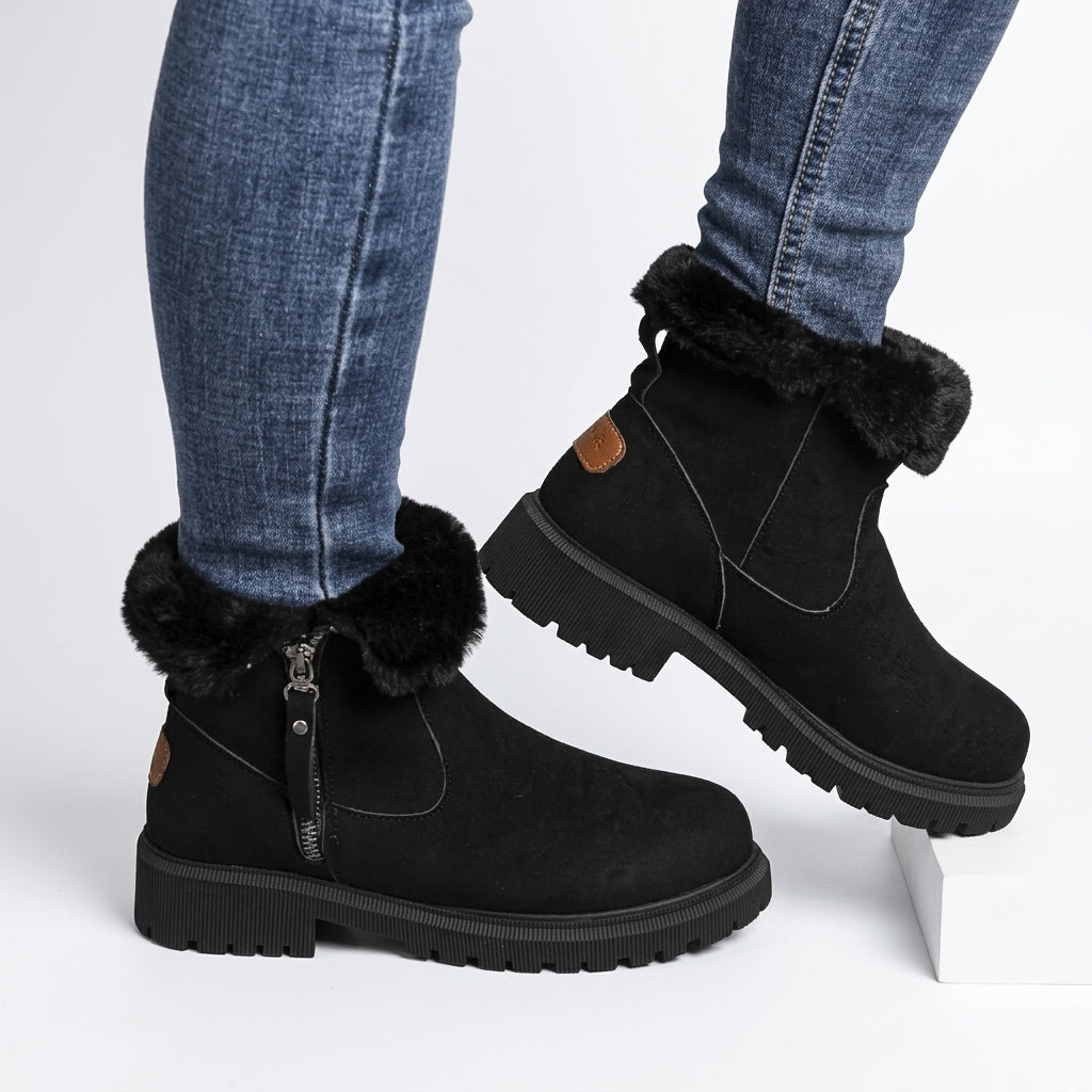 Botas de Tobillo de Ante Suave con Cierre Lateral para Mujer