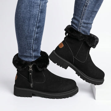 Botas de Tobillo de Ante Suave con Cierre Lateral para Mujer