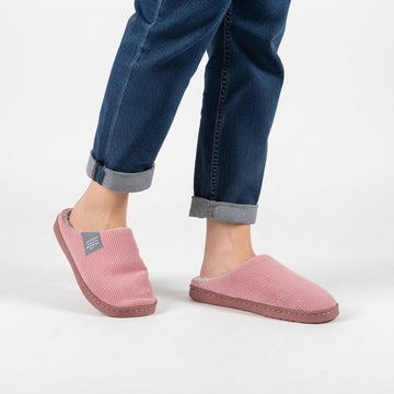 Zapatillas de Casa Acogedoras con Rayas para Mujeres