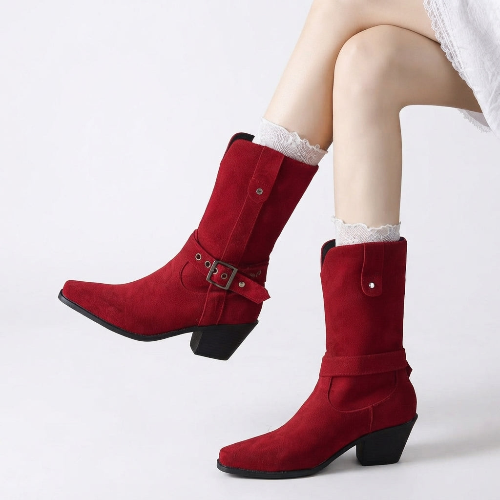 Botas de vaquero de media caña para mujer