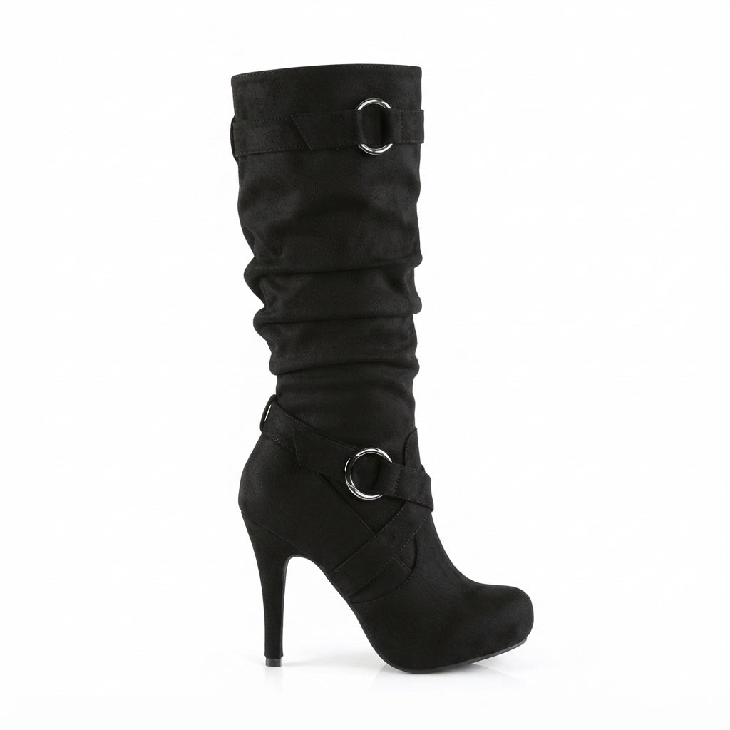 Botas de Tacón Alto de Ante Hasta la Rodilla para Mujer