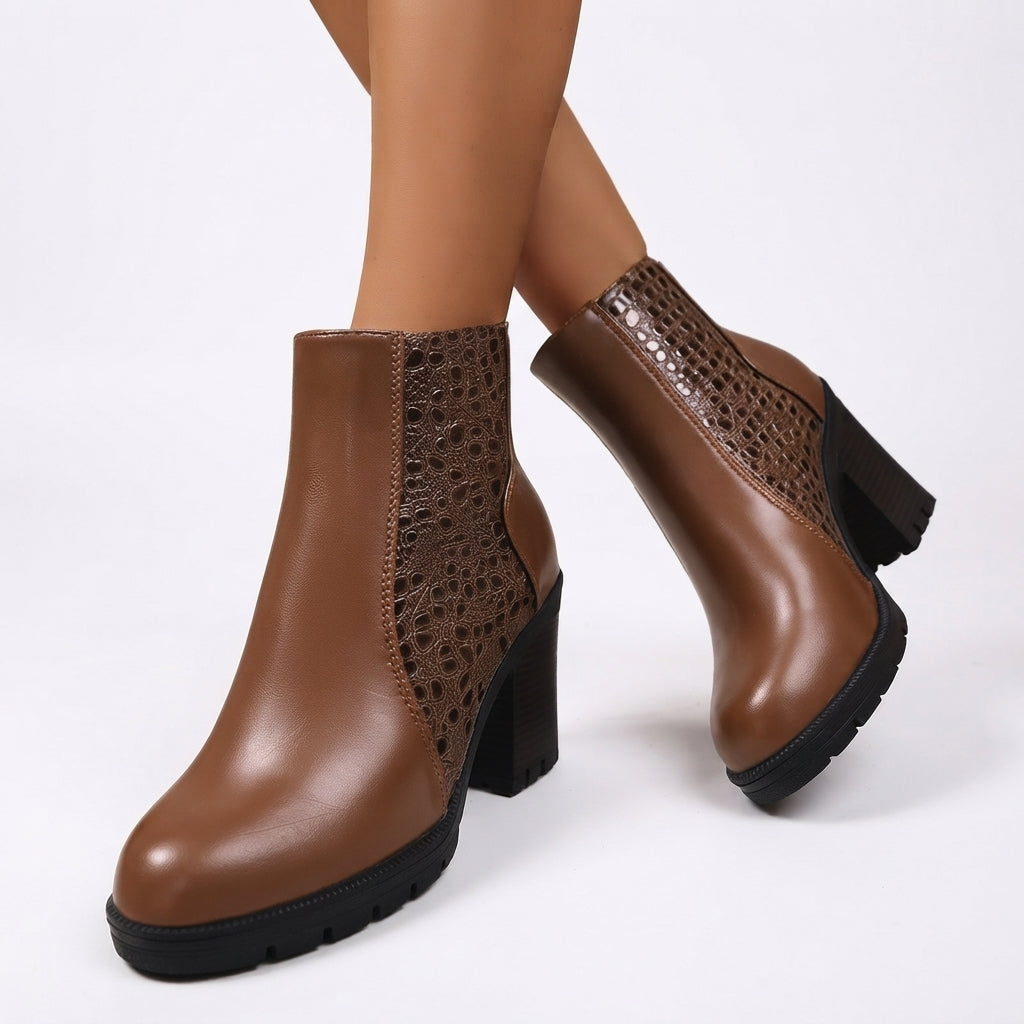 Botines de Tacón de Croc para Mujer