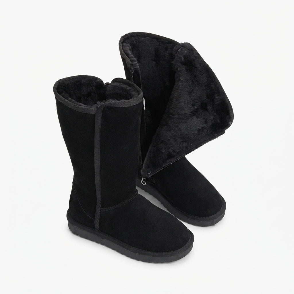Botas de Ante Altas y Acogedoras para Mujer