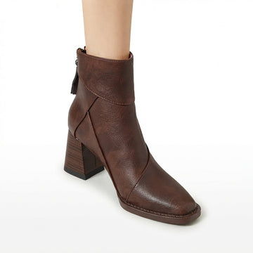 Botas de Tobillo Elegantes con Tacón para Mujeres