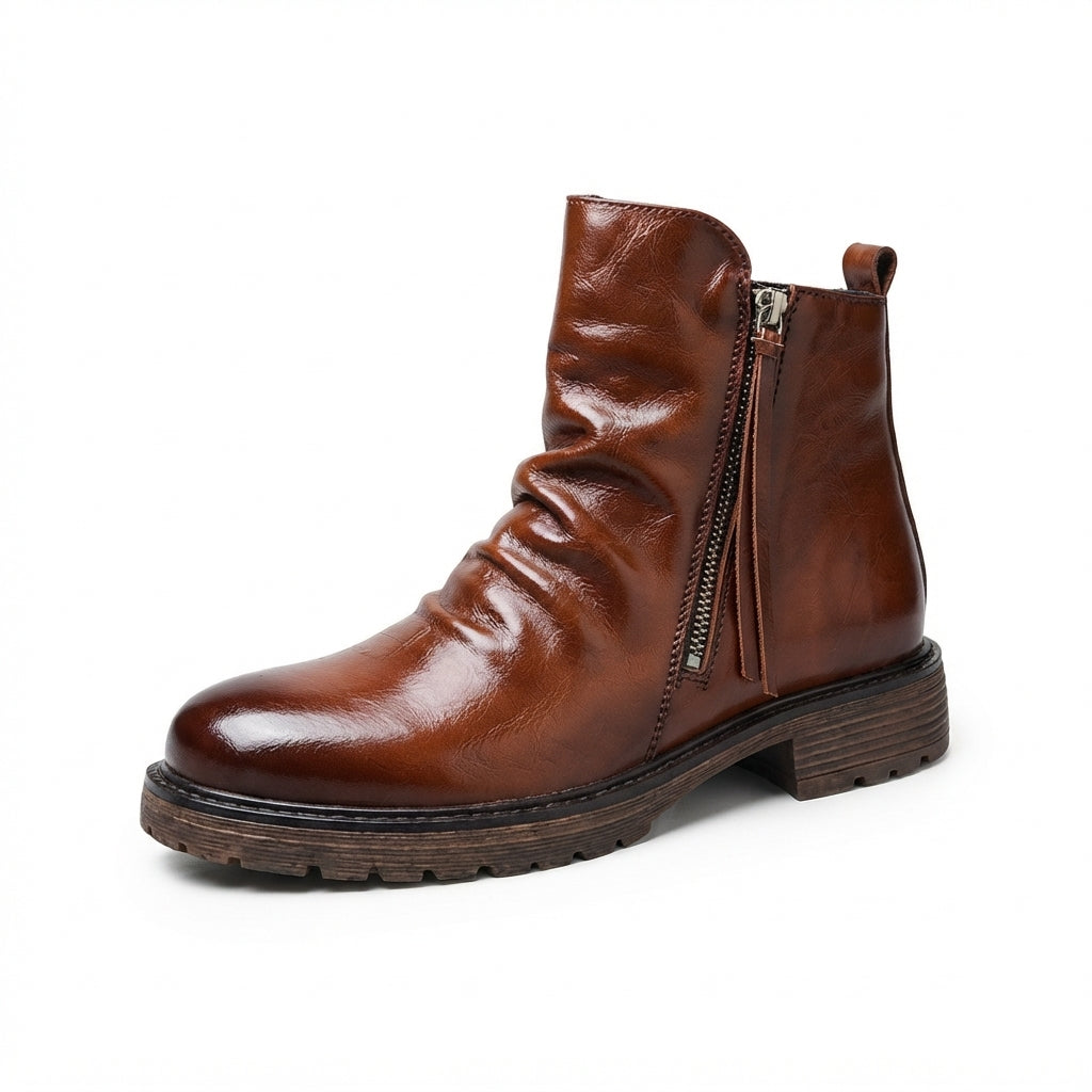 Botas de Cuero para Hombre Estilo Slouch