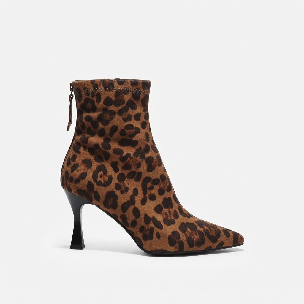 Botas de Tobillo de Tacón con Punta Fina para Mujeres