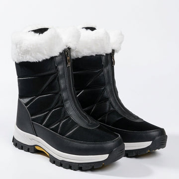 Botas de Tobillo con Puño de Piel Sintética para Mujer