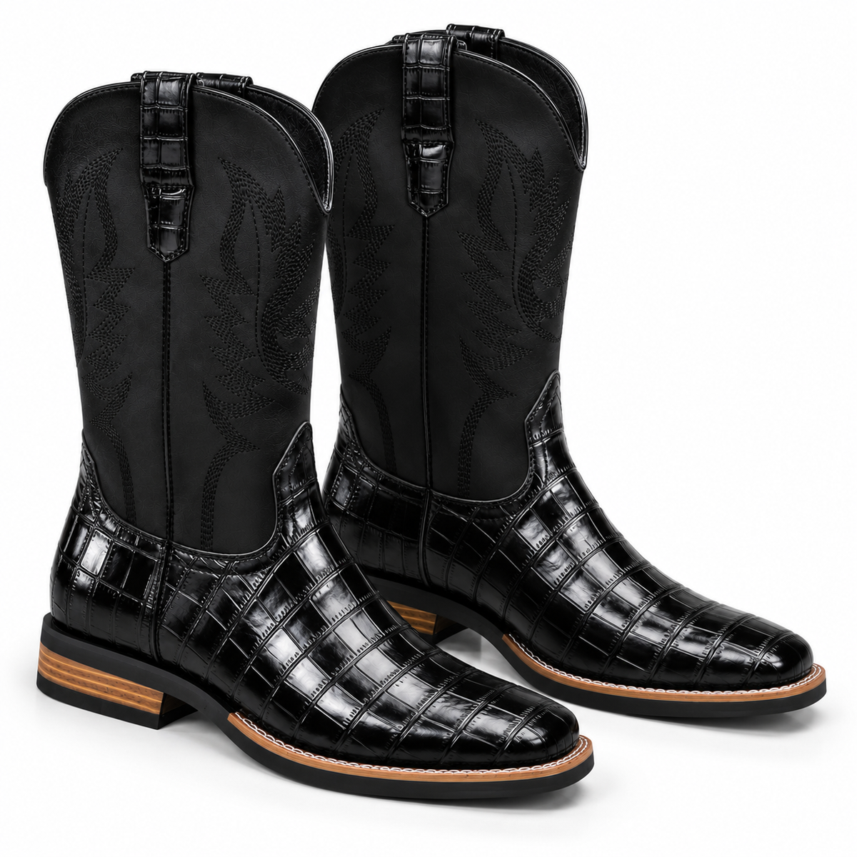 Botas de Cuero para Hombre Estilo Cowboy