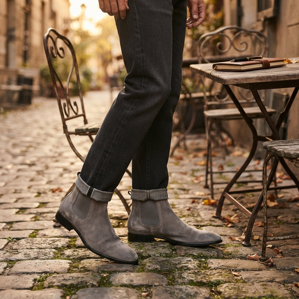 Botas Chelsea de Cuero Inteligente para Hombre
