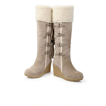 Botas de Plataforma Altas y Acogedoras para Mujer