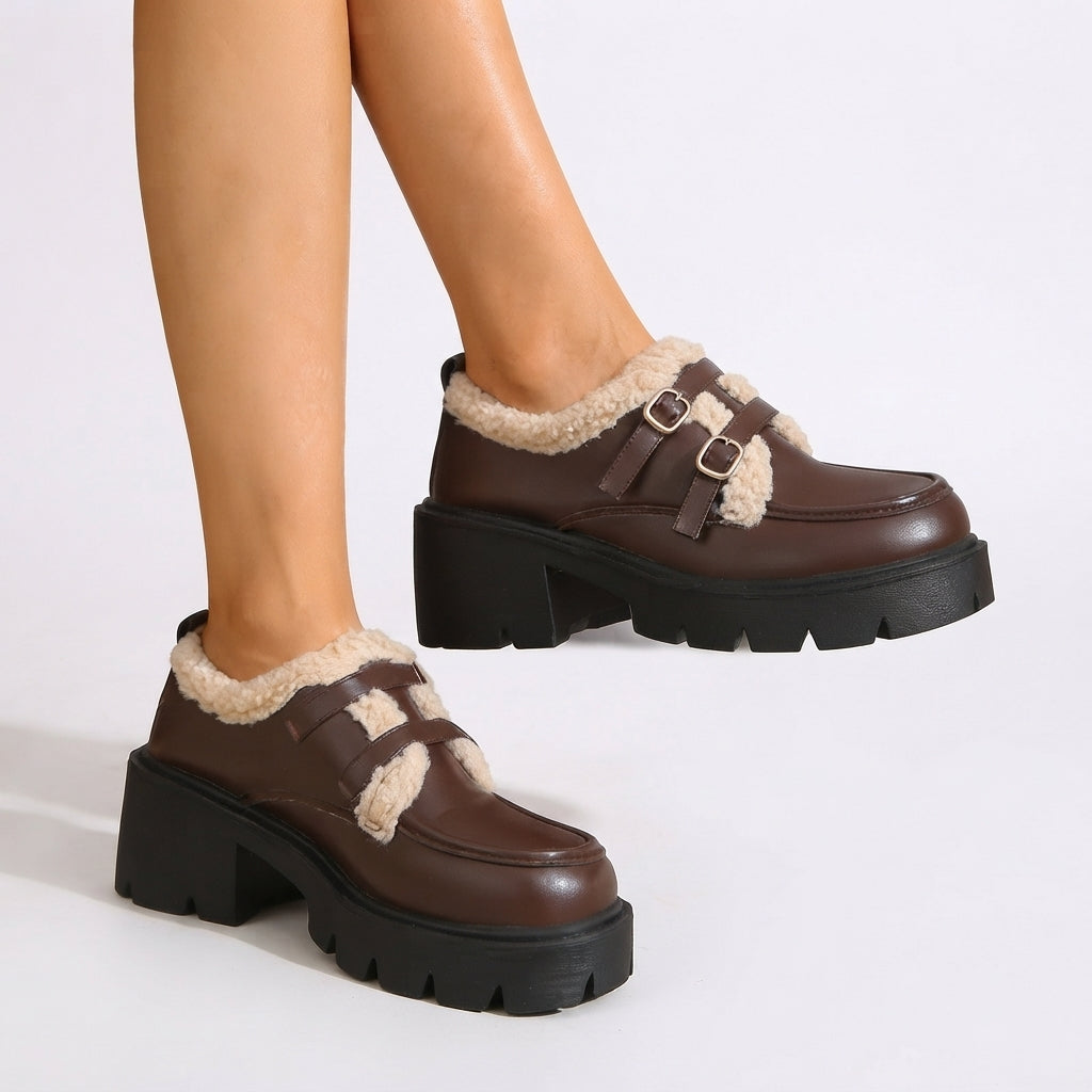 Zapatos de Plataforma Monk-Strap para Mujeres
