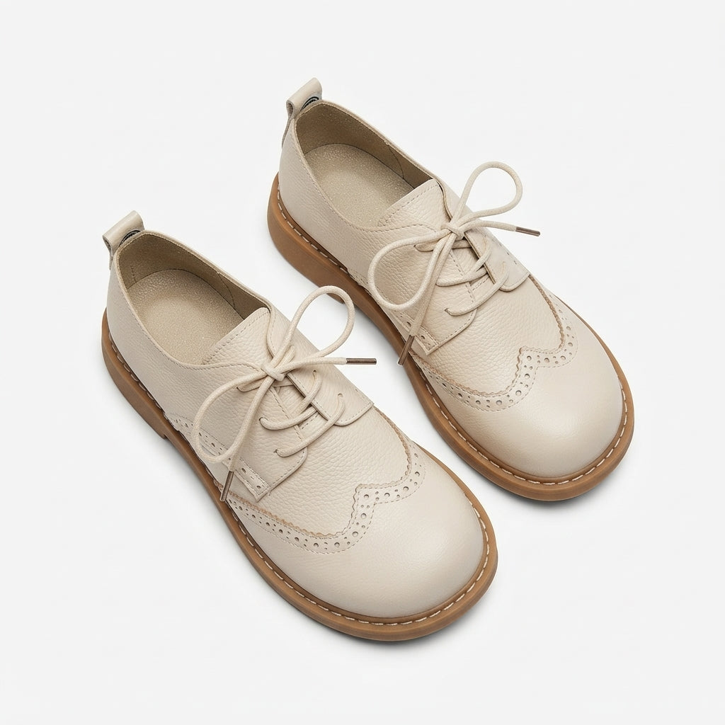 Zapatos Oxford Brogue Clásicos para Mujer