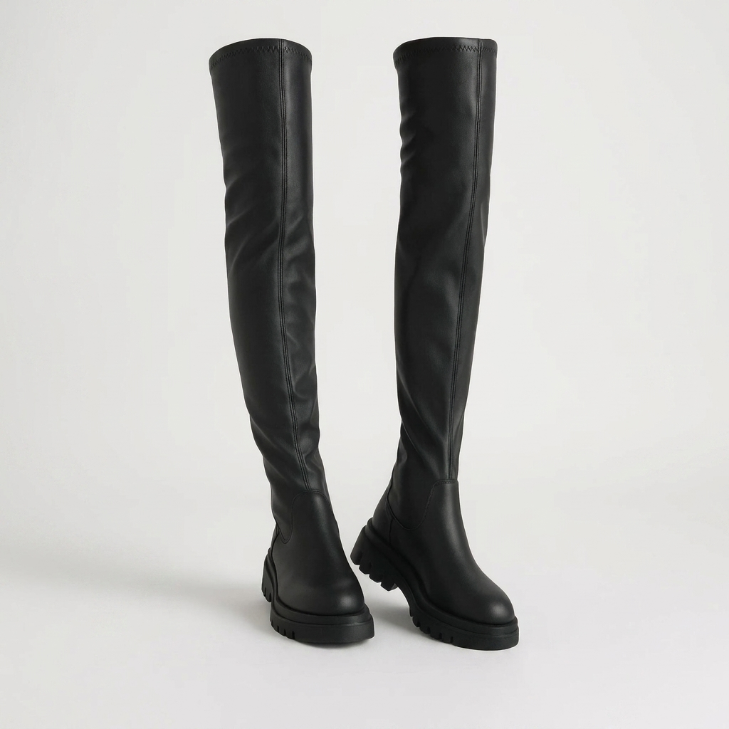Botas de Plataforma Altas por Encima de la Rodilla para Mujer