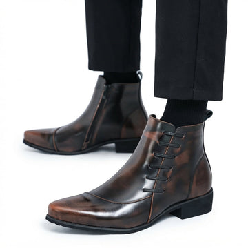 Botas de Tobillo Pulidas de Punta para Hombre