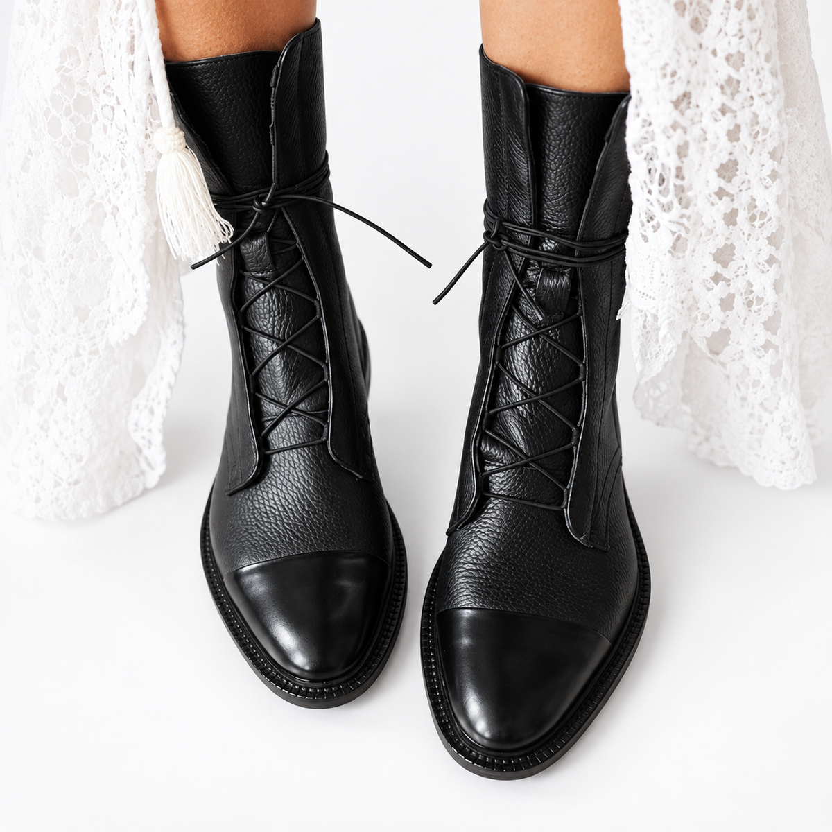 Botas de combate elegantes para mujer