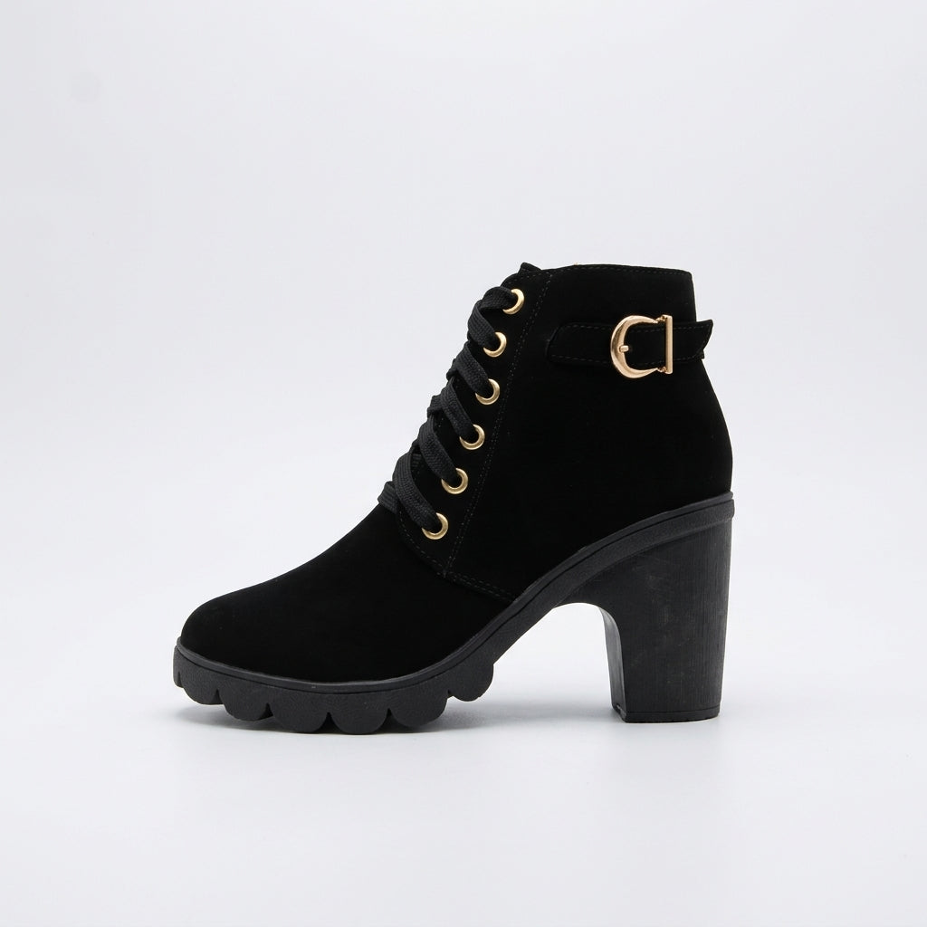 Botas de Tobillo con Plataforma de Tacón Cómodas para Mujer
