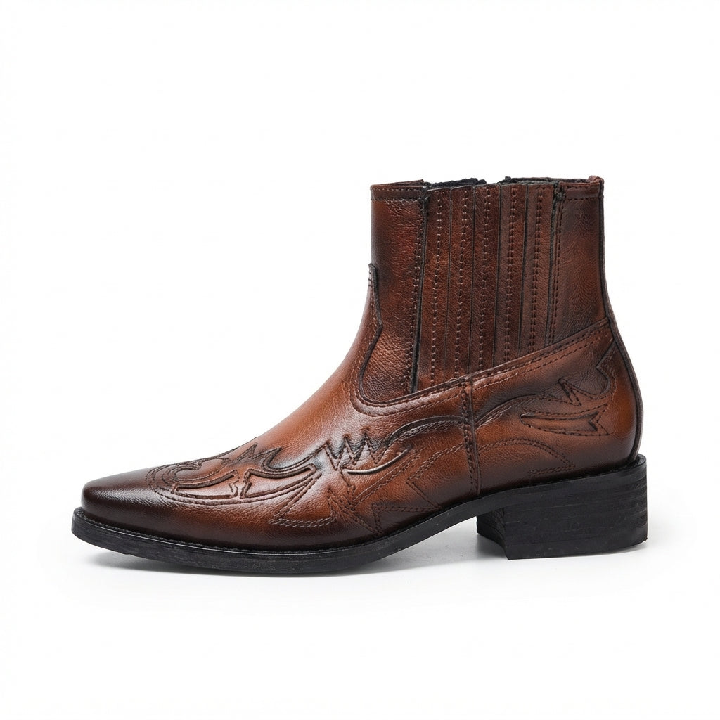 Botas de Cuero para Hombre Estilo Cowboy