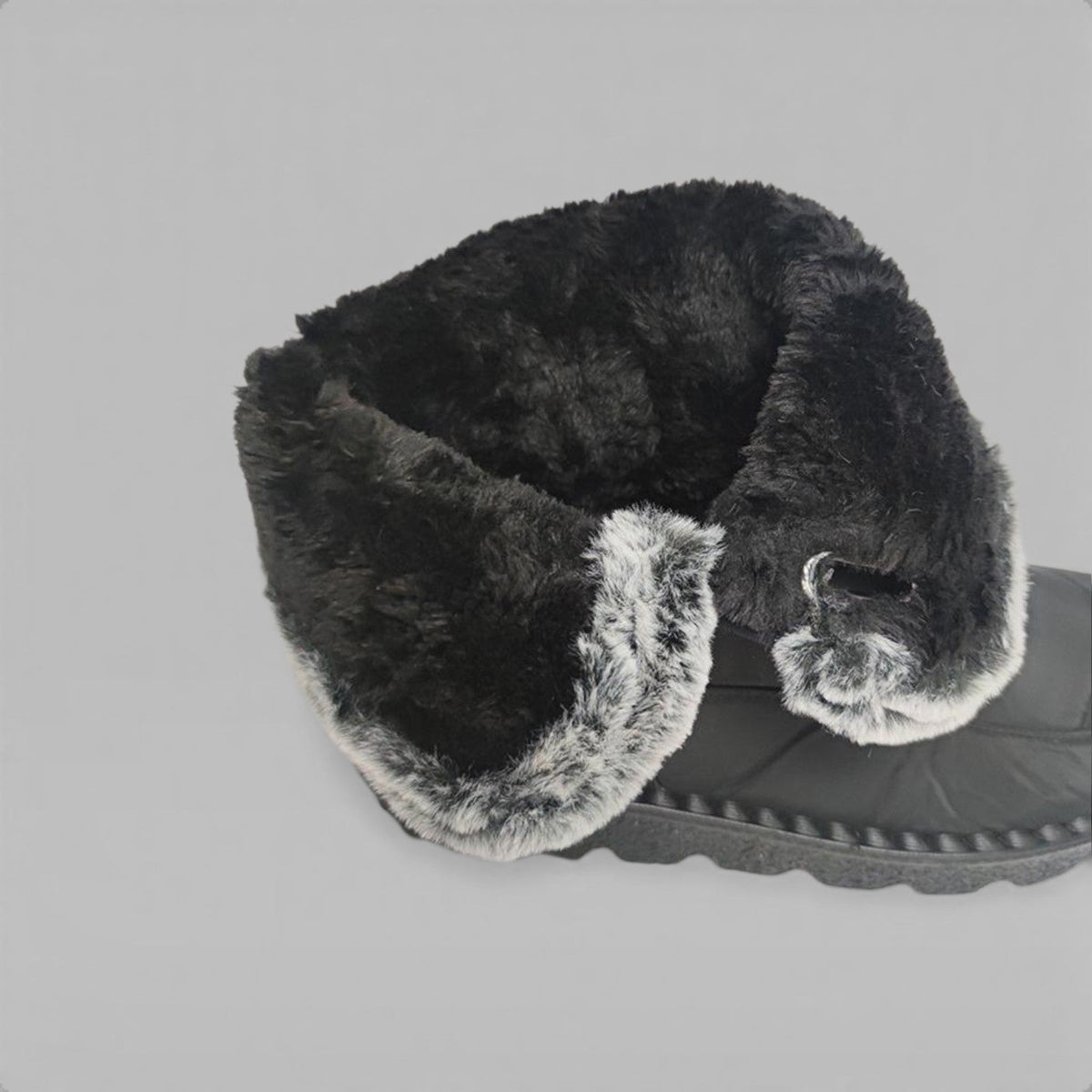 Botas de Invierno Acolchadas para Mujer – Botas de Nieve Impermeables con Forro de Piel Sintética