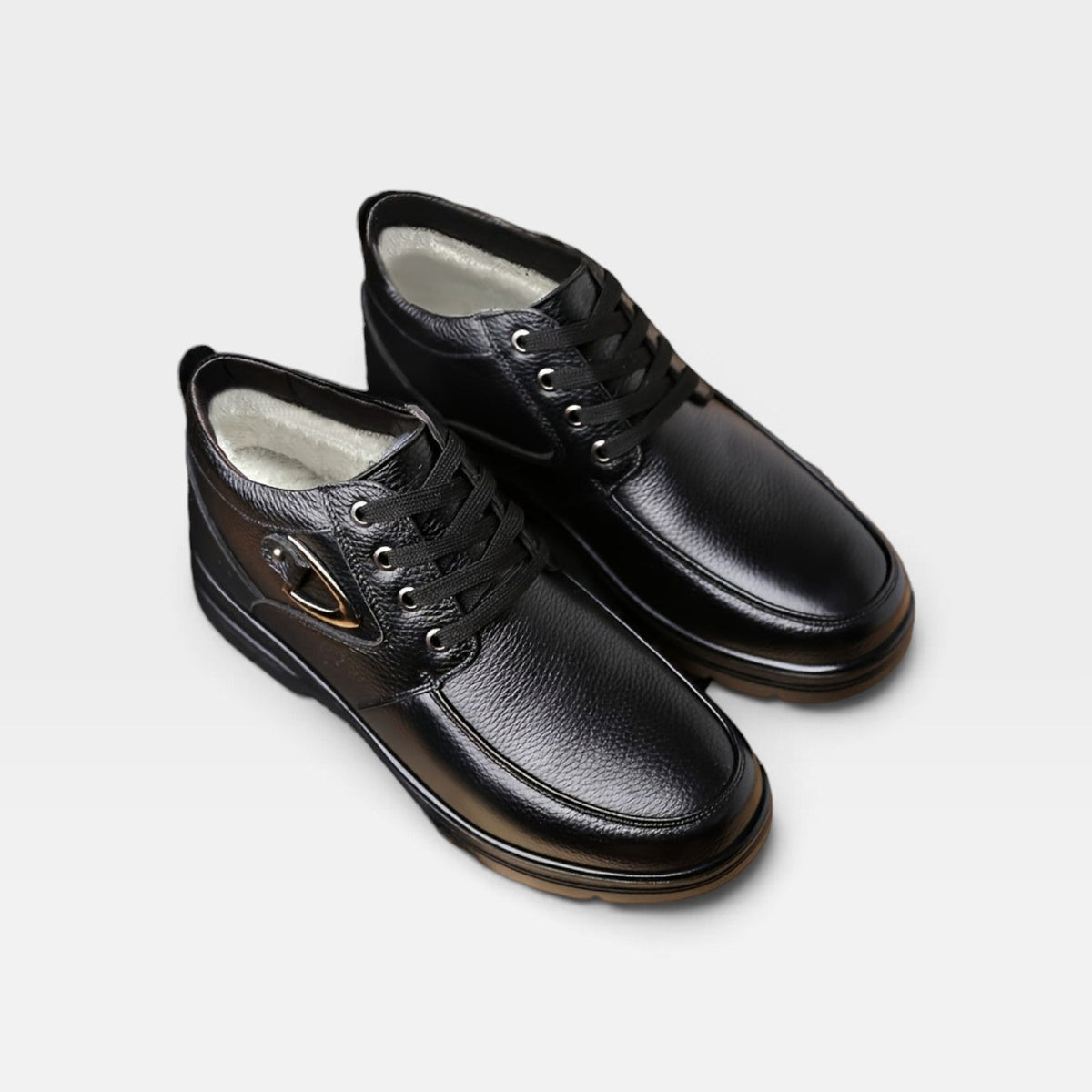 Botas de Cuero Genuino para Hombre con Cordones