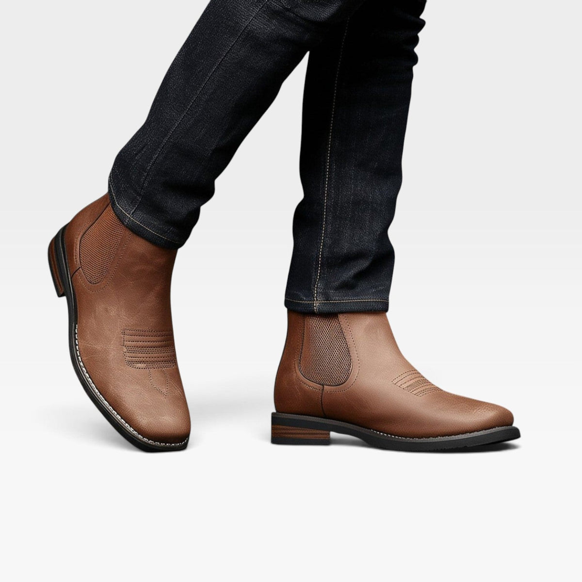 Botas Chelsea de Cuero Ortopédicas para Hombre
