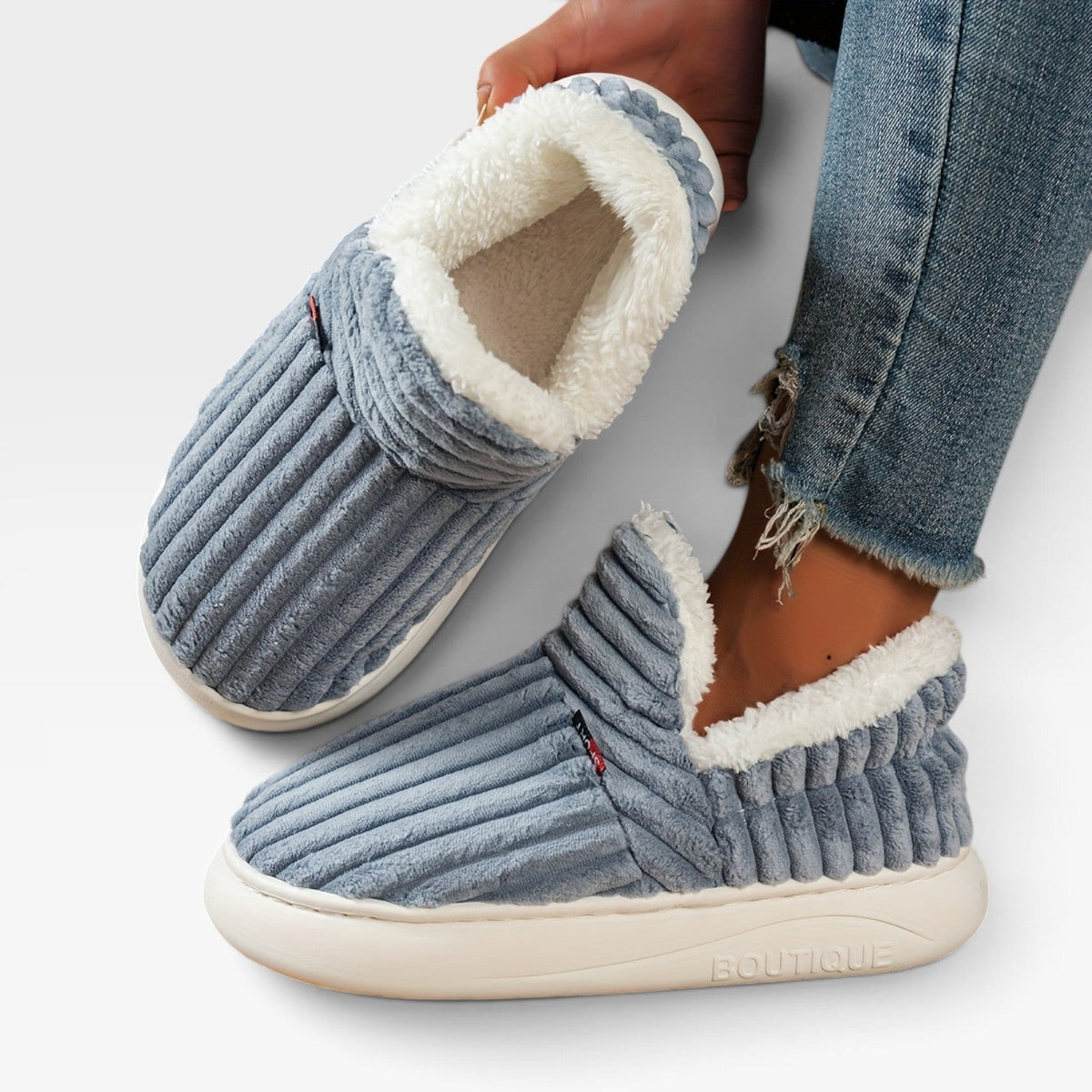Botas de Pantuflas de Pana para Mujeres