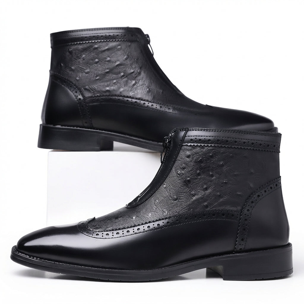 Botas de Cuero Brogue para Hombre