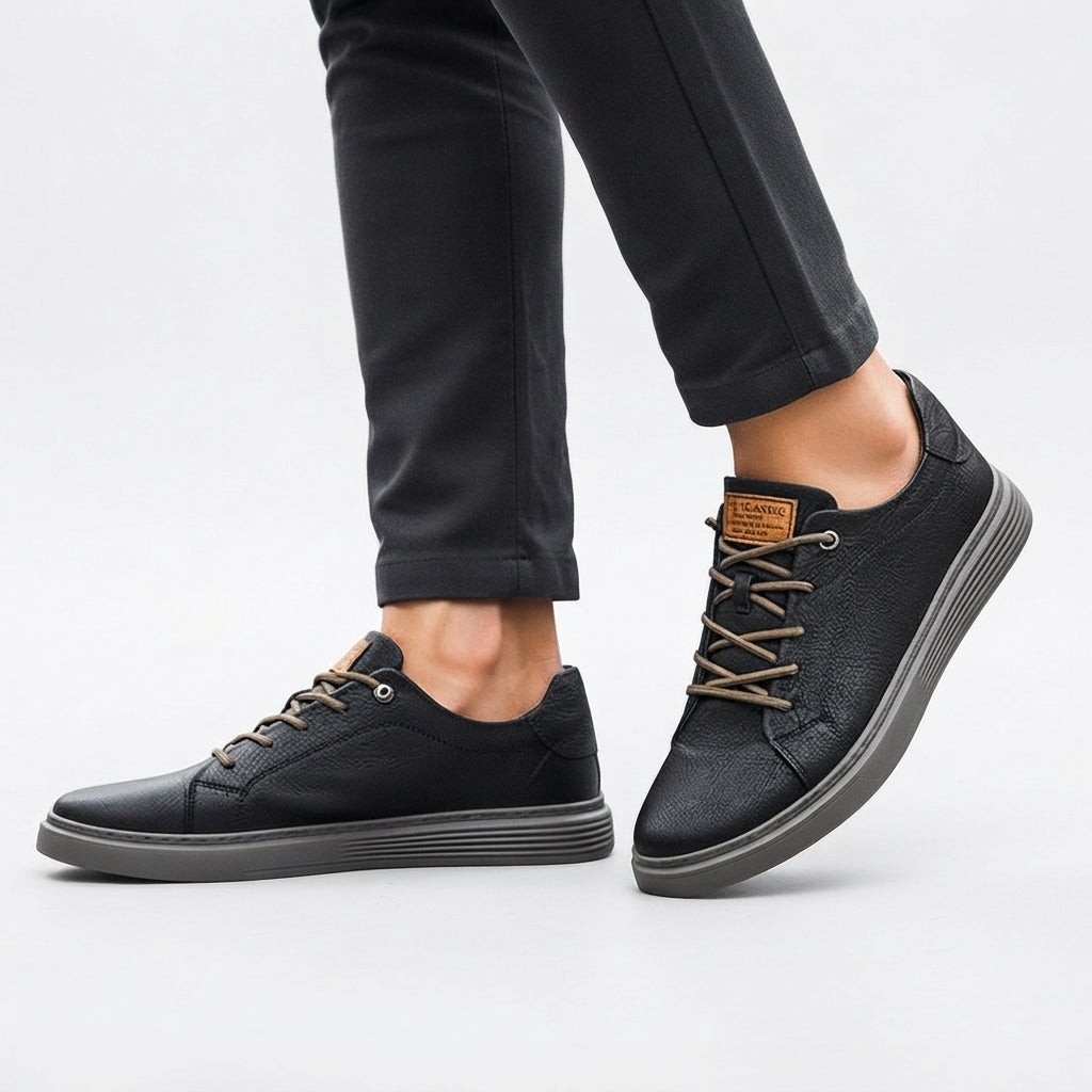 Zapatillas de Cuero para Hombre con Cordones