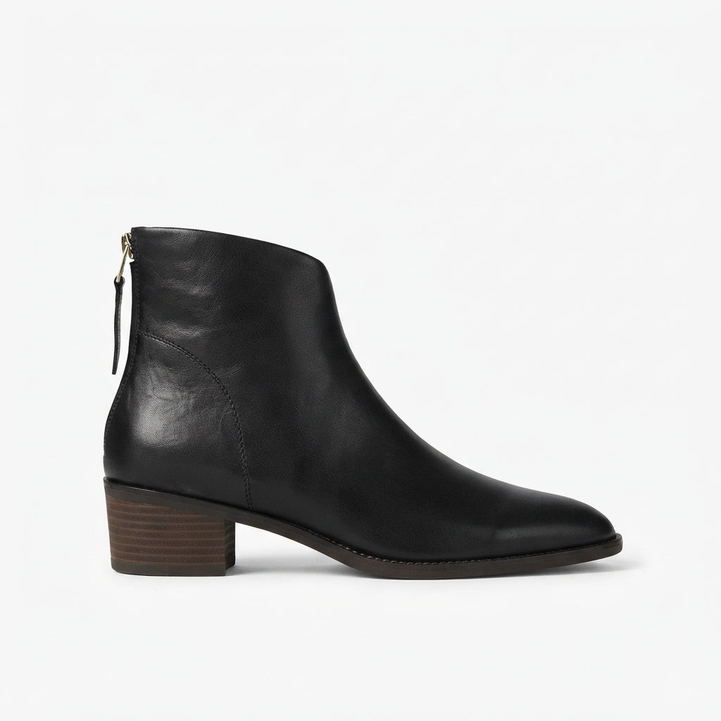 Botas de Cuero Elegantes con Punta Fina para Mujer