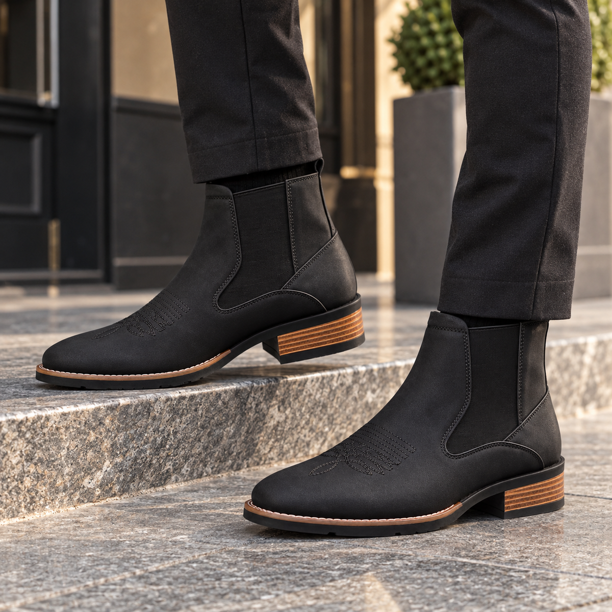 Botas Chelsea de Cuero para Hombre