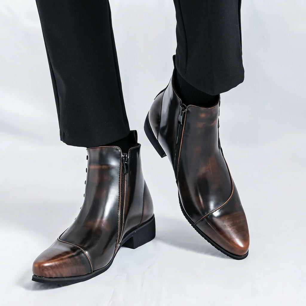 Botas de Tobillo Pulidas de Punta para Hombre