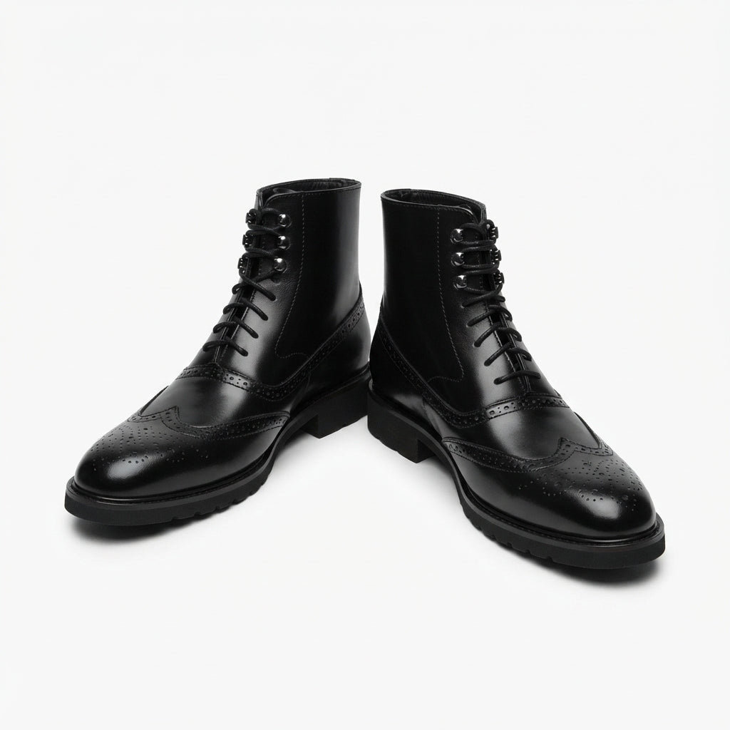 Botas de Cuero Brogue para Hombre