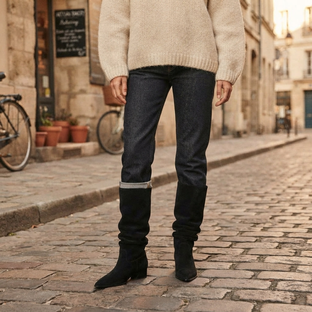 Botas de rodilla holgadas para mujer