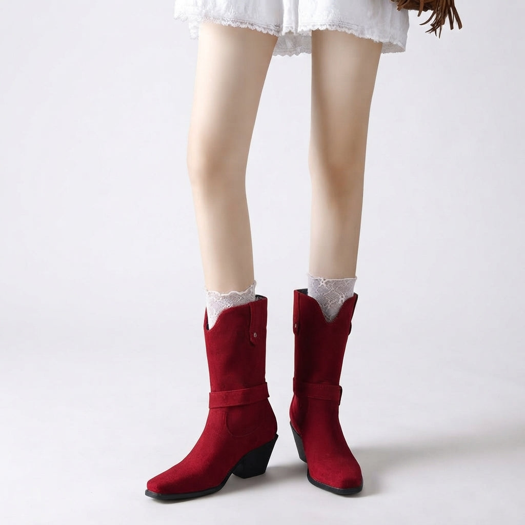 Botas de vaquero de media caña para mujer