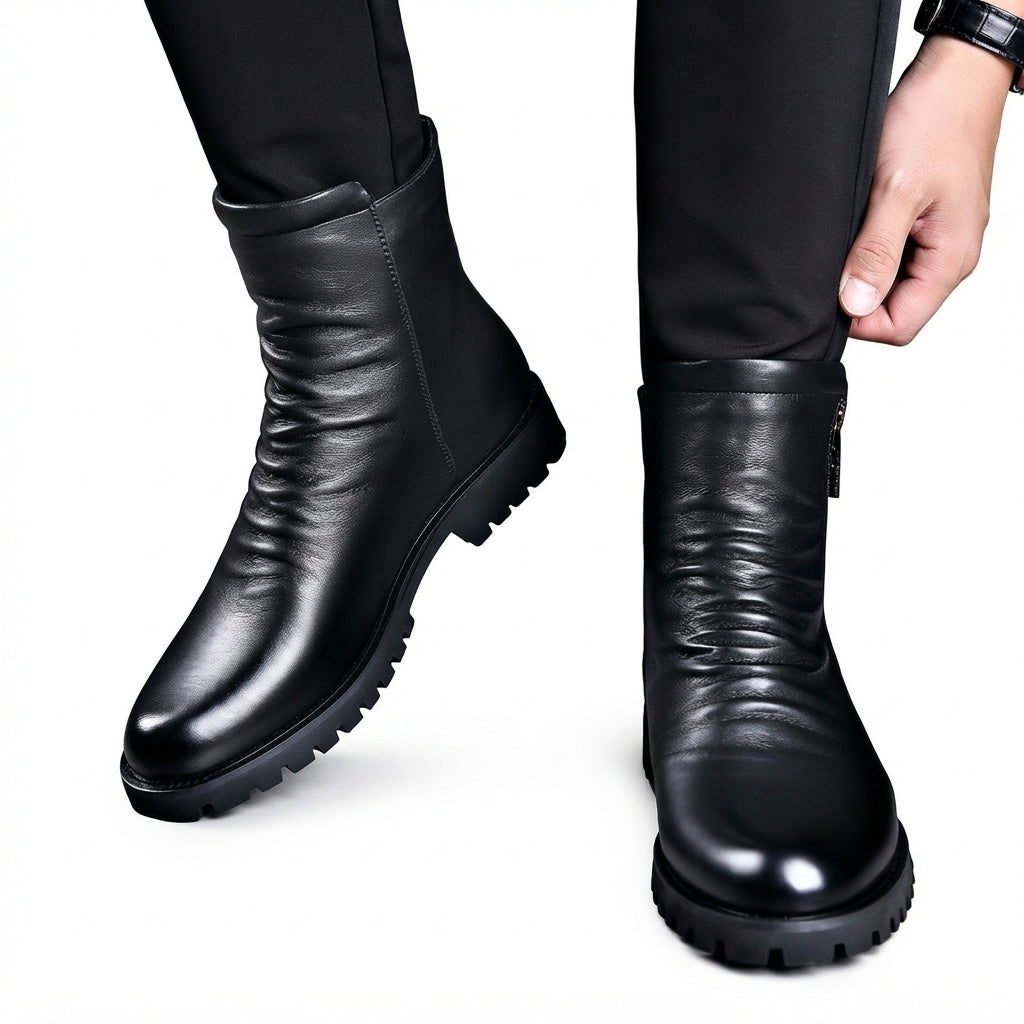 Botas de Cuero Pulido para Hombre