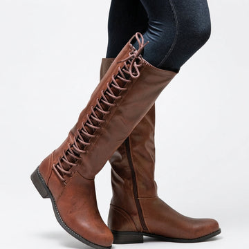 Botas Elegantes de Cuero Sintético hasta la Rodilla para Mujer
