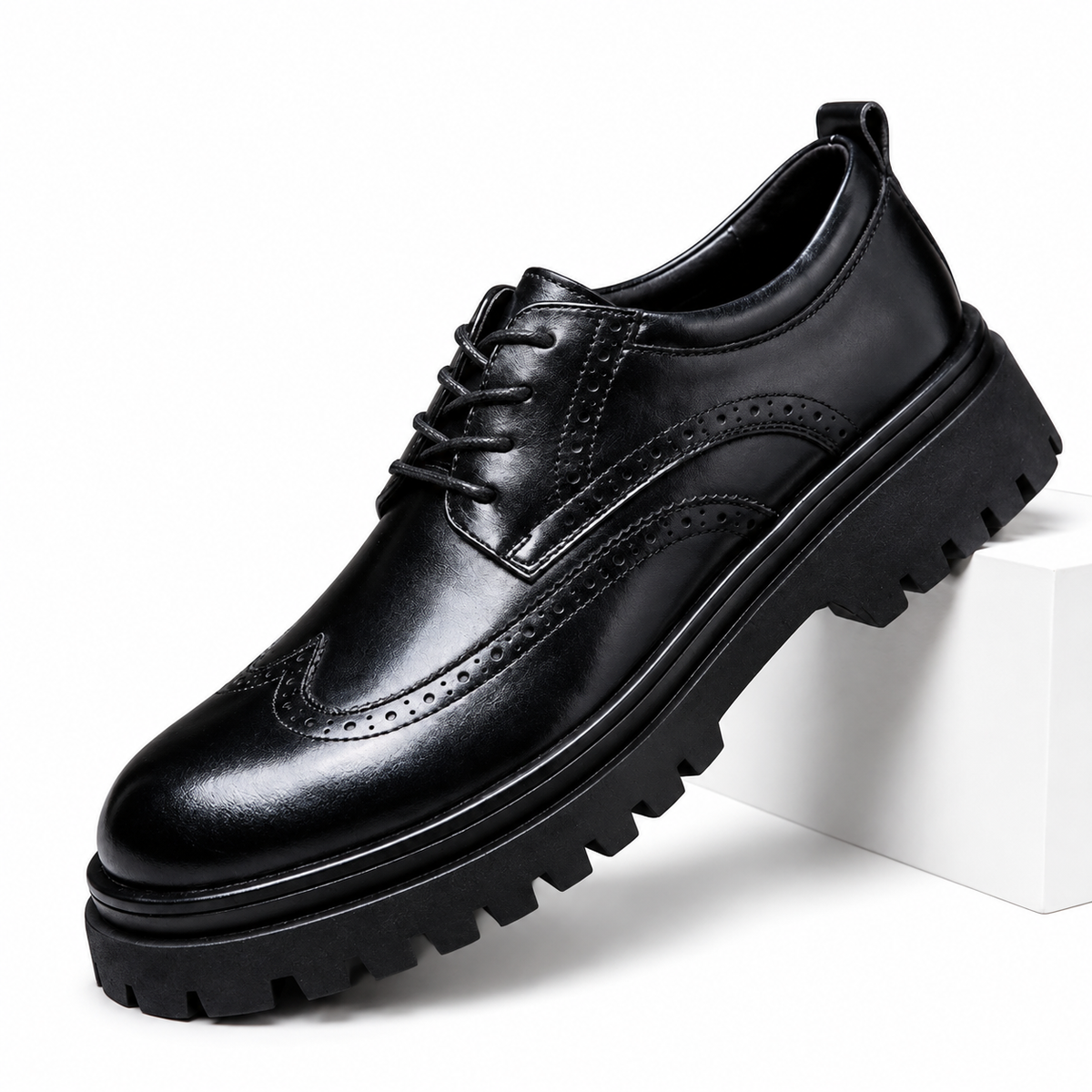 Zapatos Derby Brogue de Cuero para Hombre