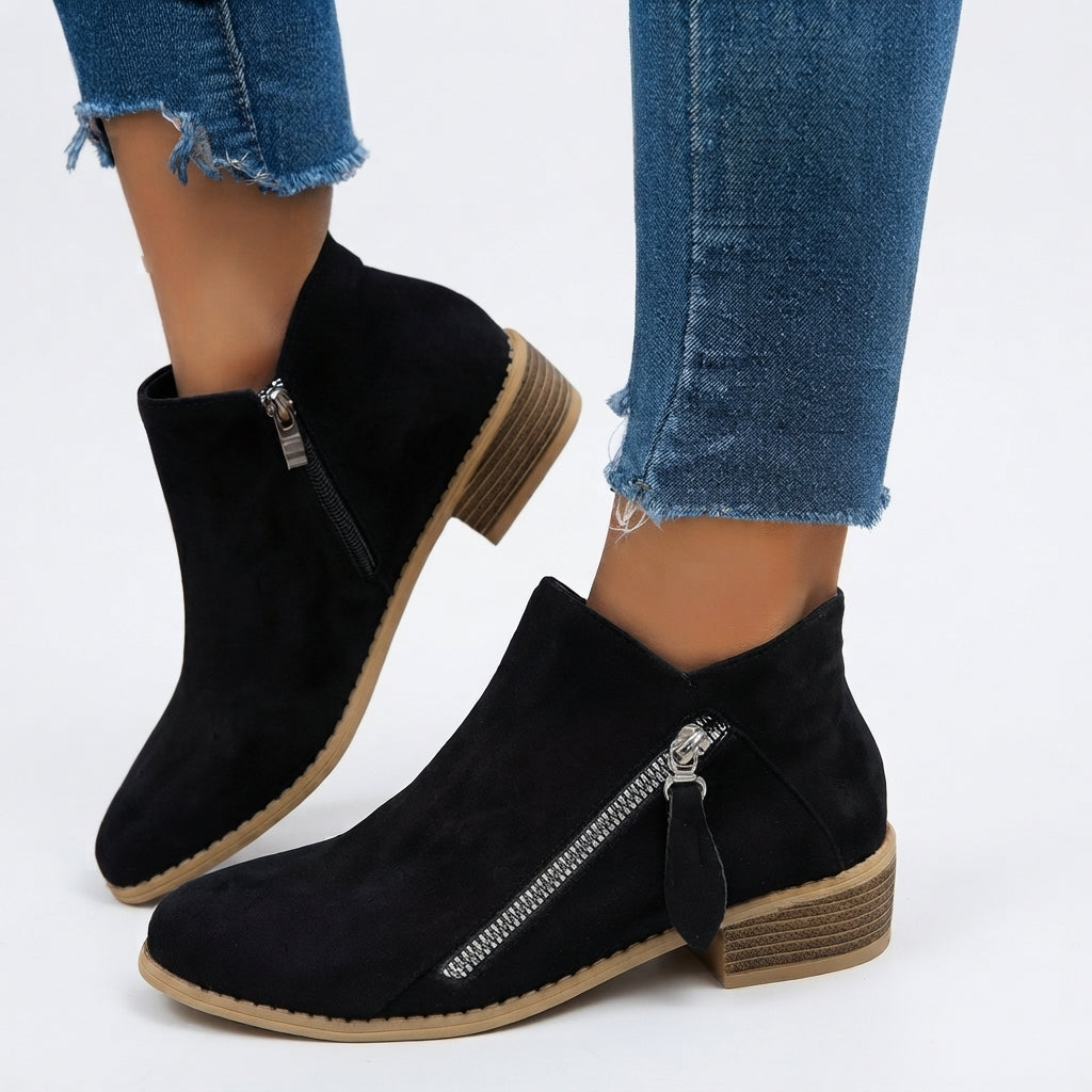 Botas de Tobillo Elegantes con Tacón para Mujeres