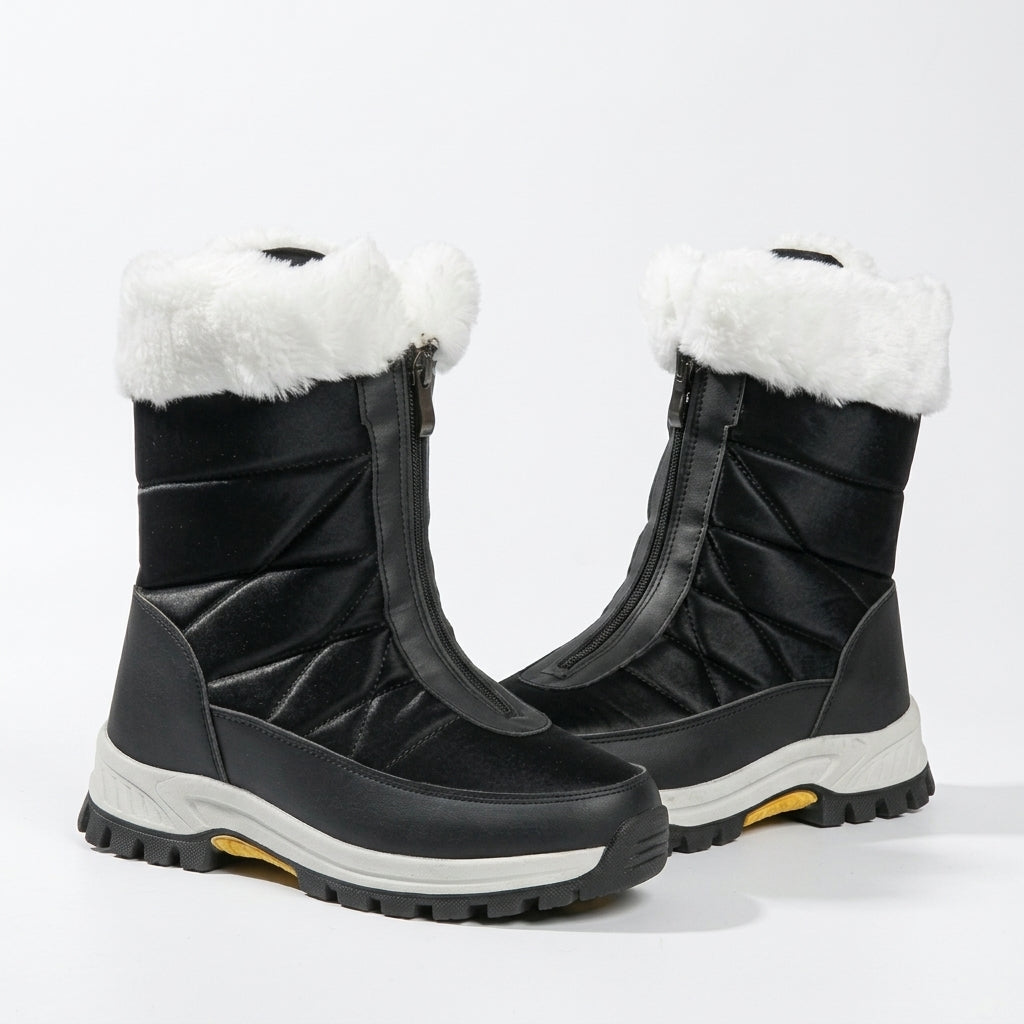 Botas de Tobillo con Puño de Piel Sintética para Mujer