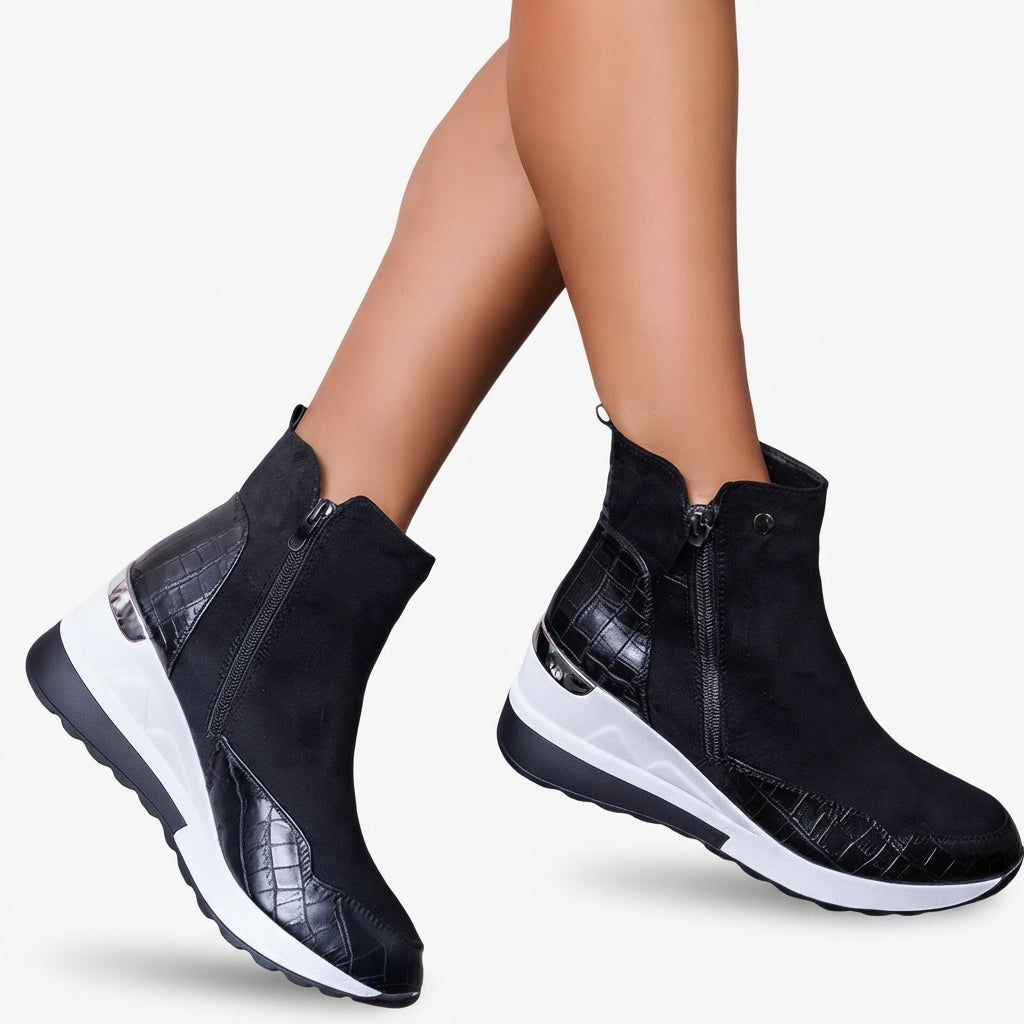 Botas de tobillo con tacón ortopédicas para mujer