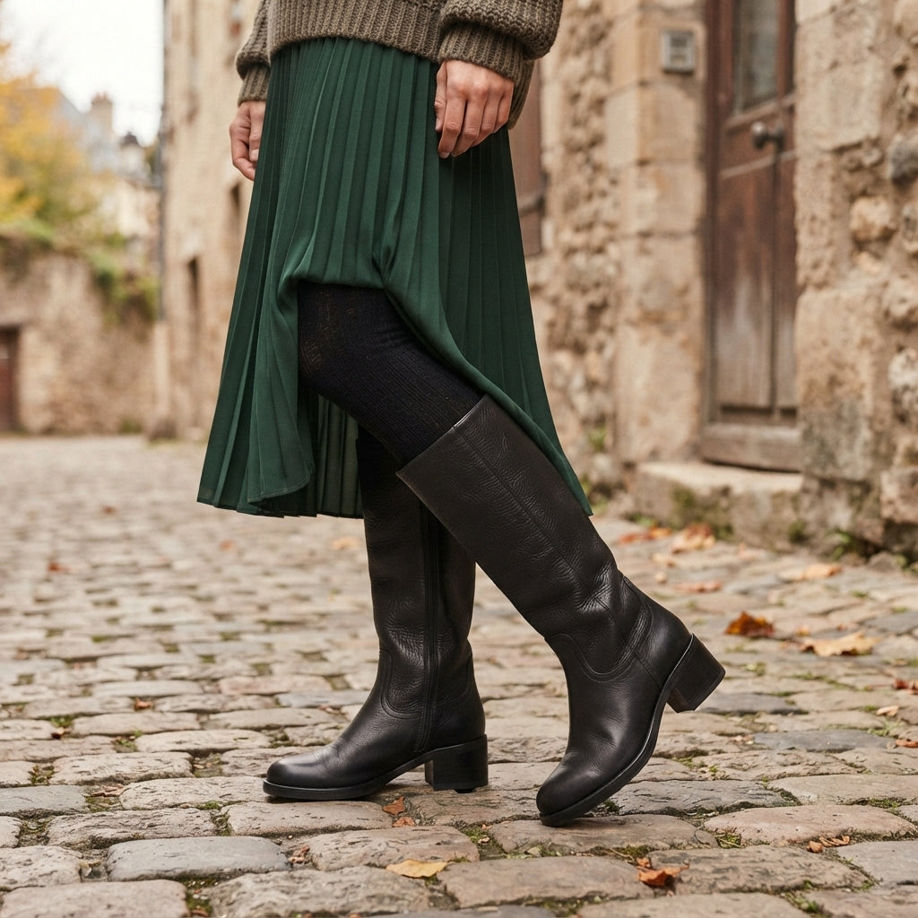Botas de Cuero Altas Ortopédicas para Mujeres