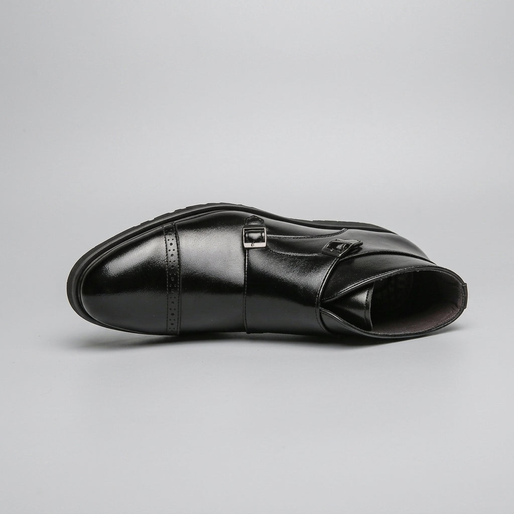 Botas de Cuero para Hombre con Hebilla Monk