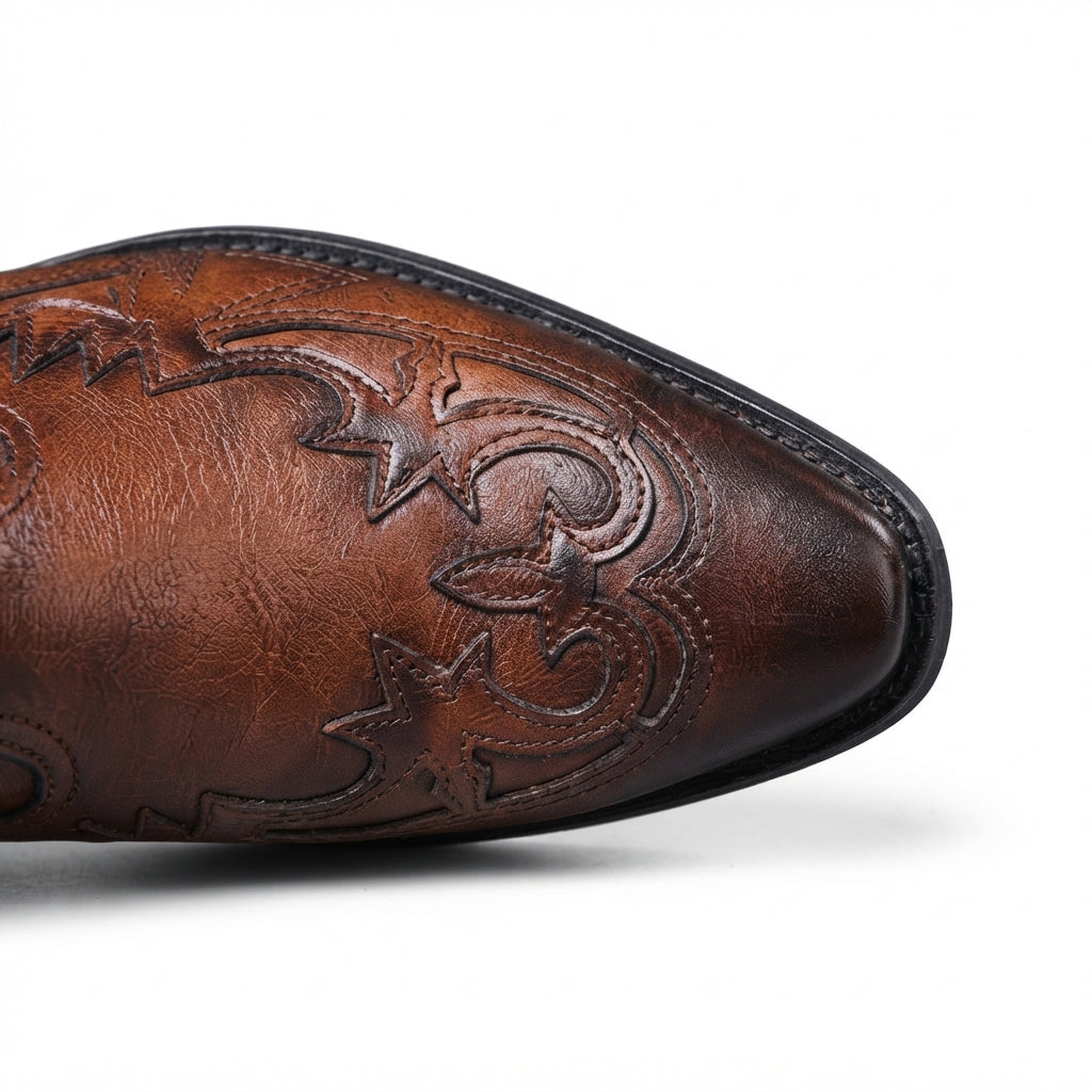 Botas de Cuero para Hombre Estilo Cowboy