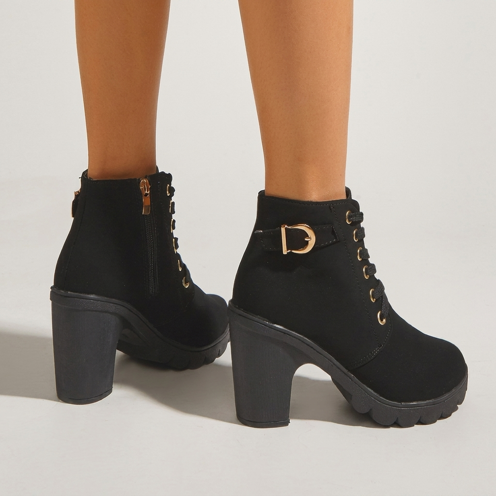 Botas de Combate de Tacón para Mujeres