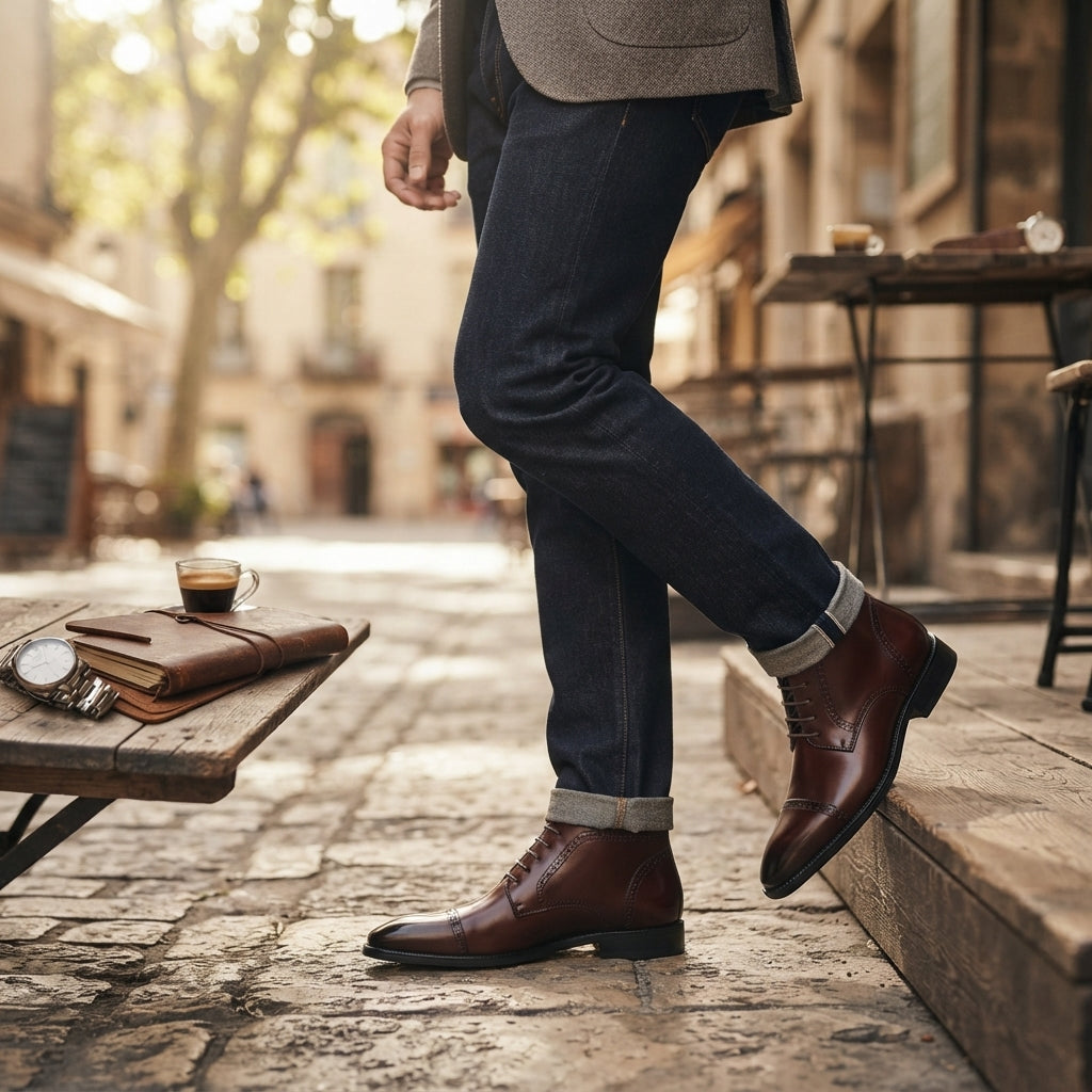 Botas de Tobillo Pulidas para Hombre